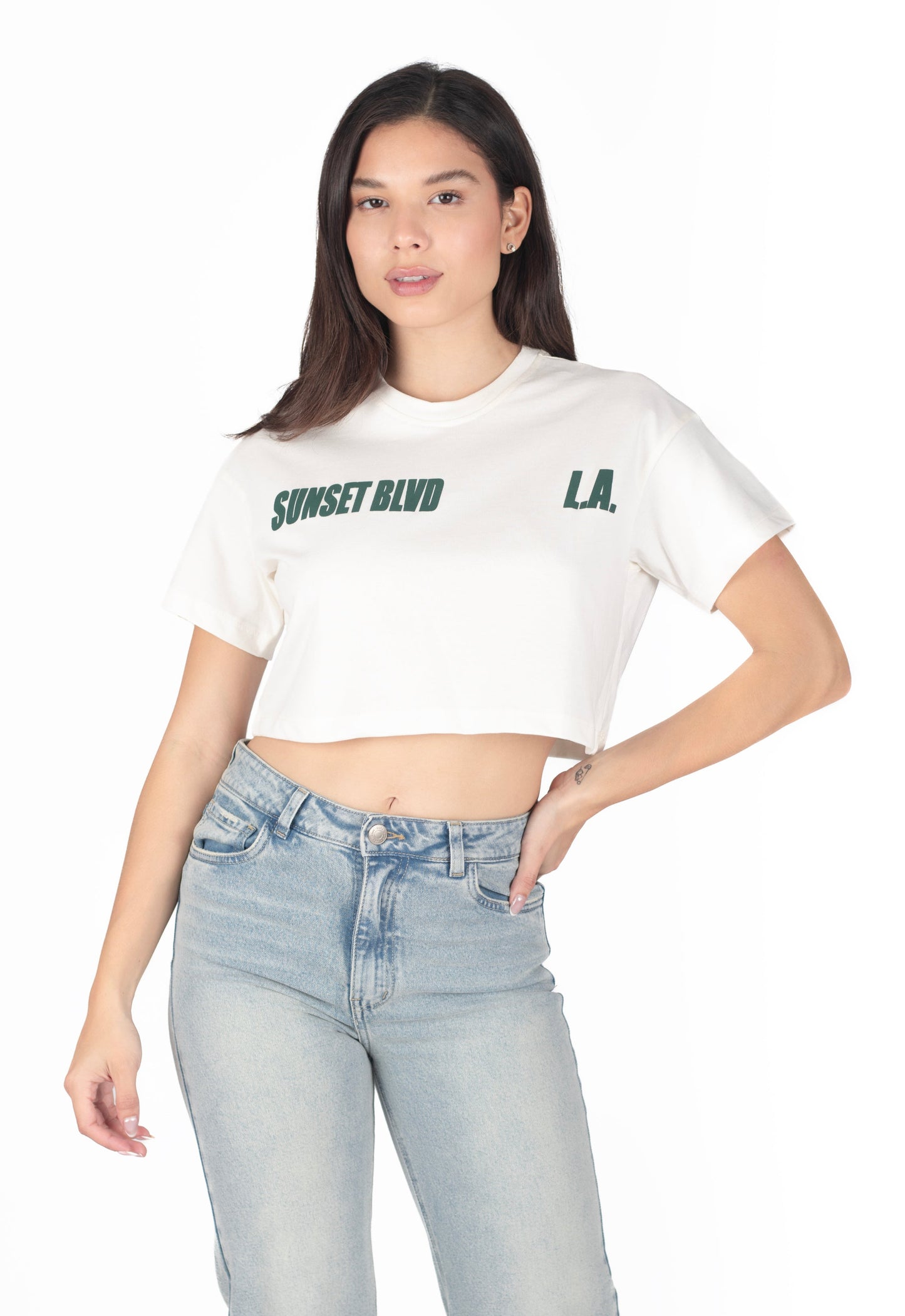 CROP TEE SUNSET
