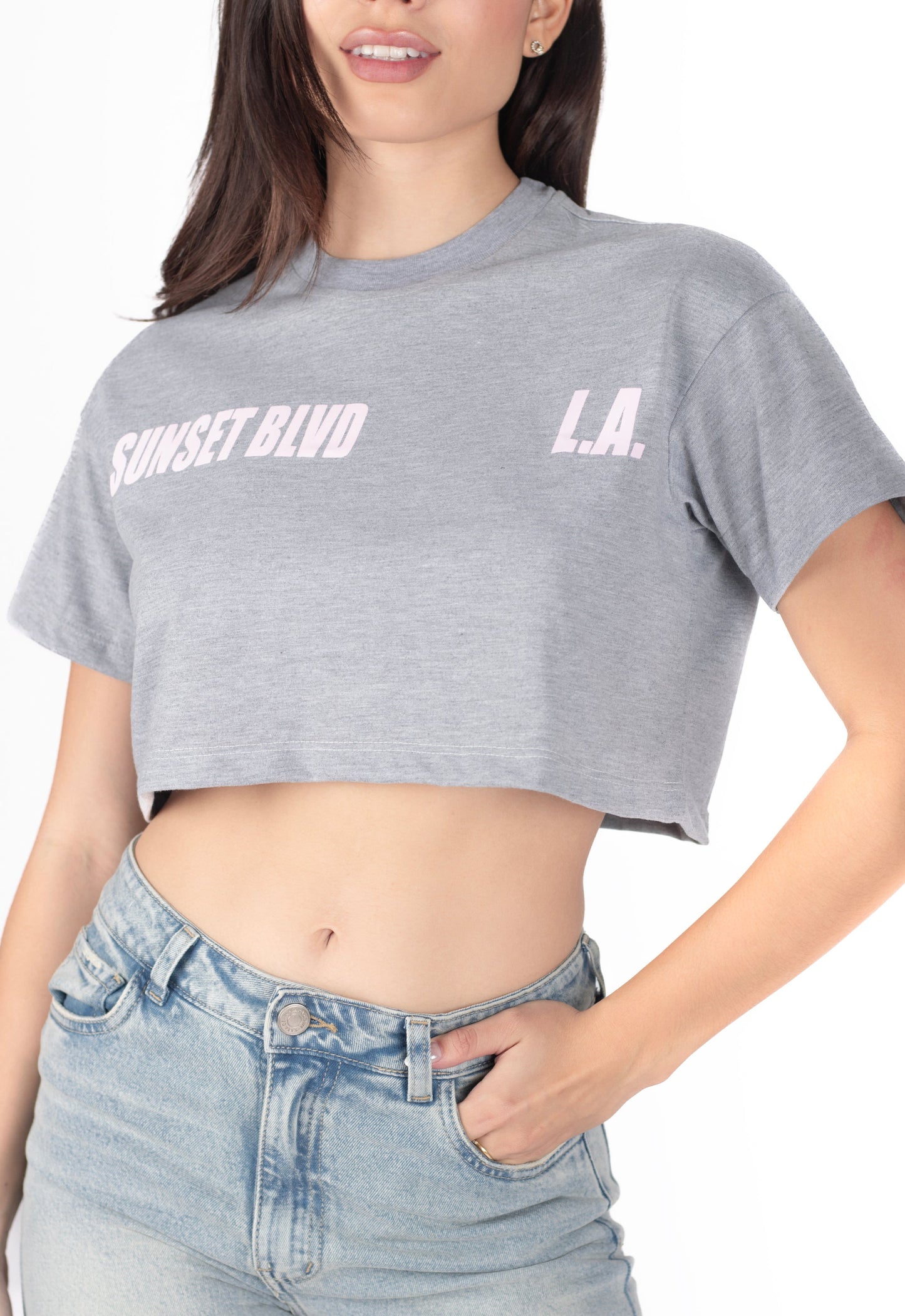 CROP TEE SUNSET